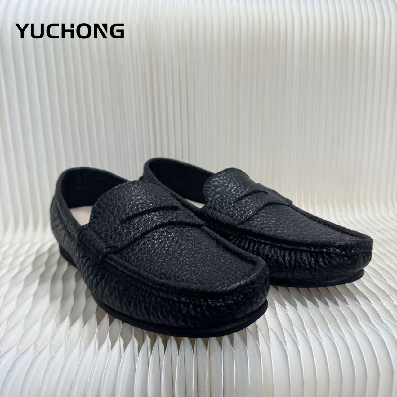 豆豆鞋固特异水洗一脚蹬休闲皮鞋