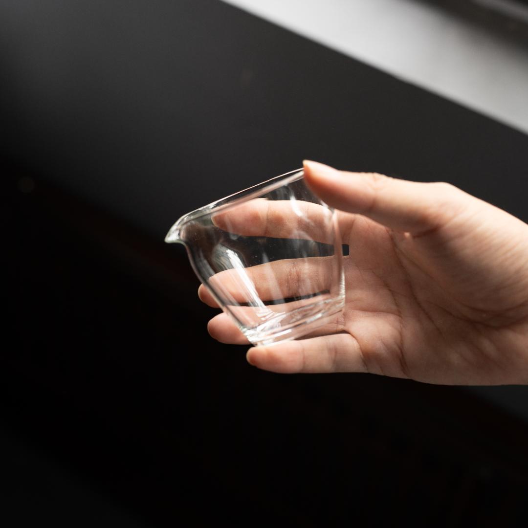 仟户烧家用无银边玻璃公道杯耐热中式高透茶室高级小容量140cc