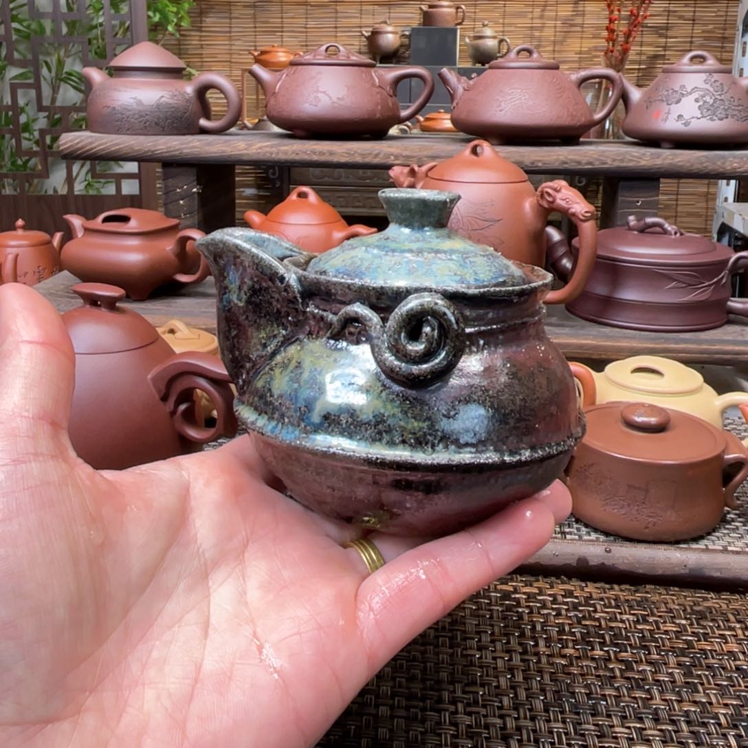 紫砂茶壶宜兴原矿紫砂手工制200