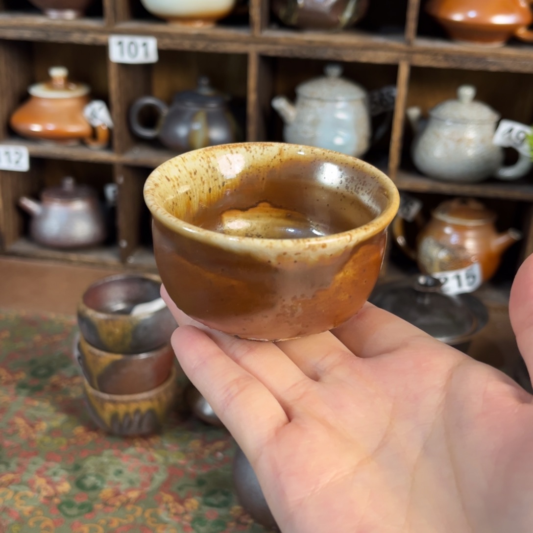 摆件柴烧茶器主人杯杯微瑕