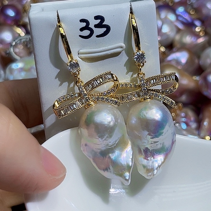 未镶嵌耳饰淡水珍珠