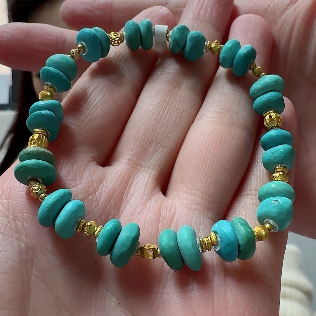 绿松石珠宝奇石18K金镶嵌