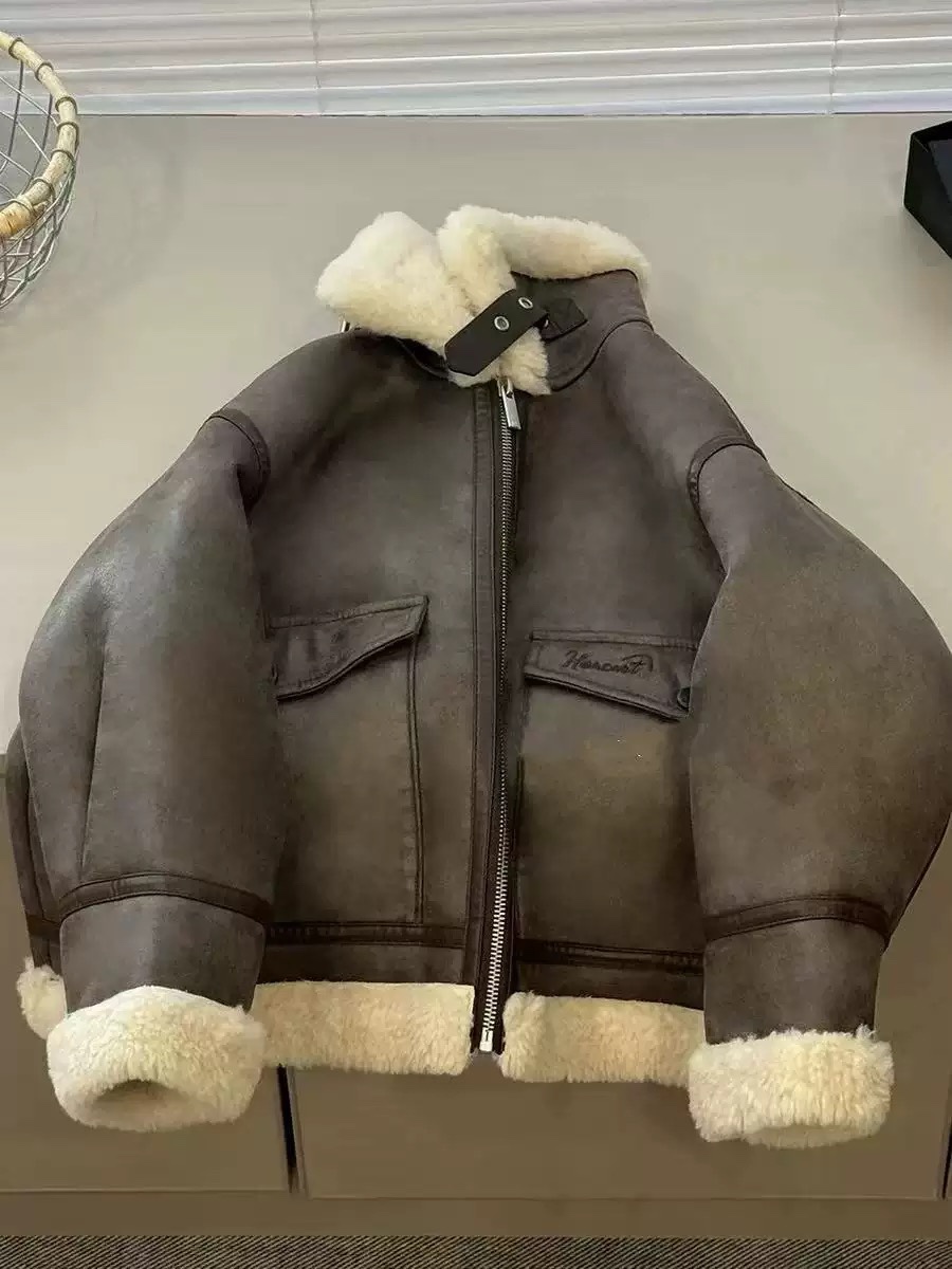 男童韩版加厚加绒机车款外套皮衣加绒加毛外套百搭洋气加厚外套潮