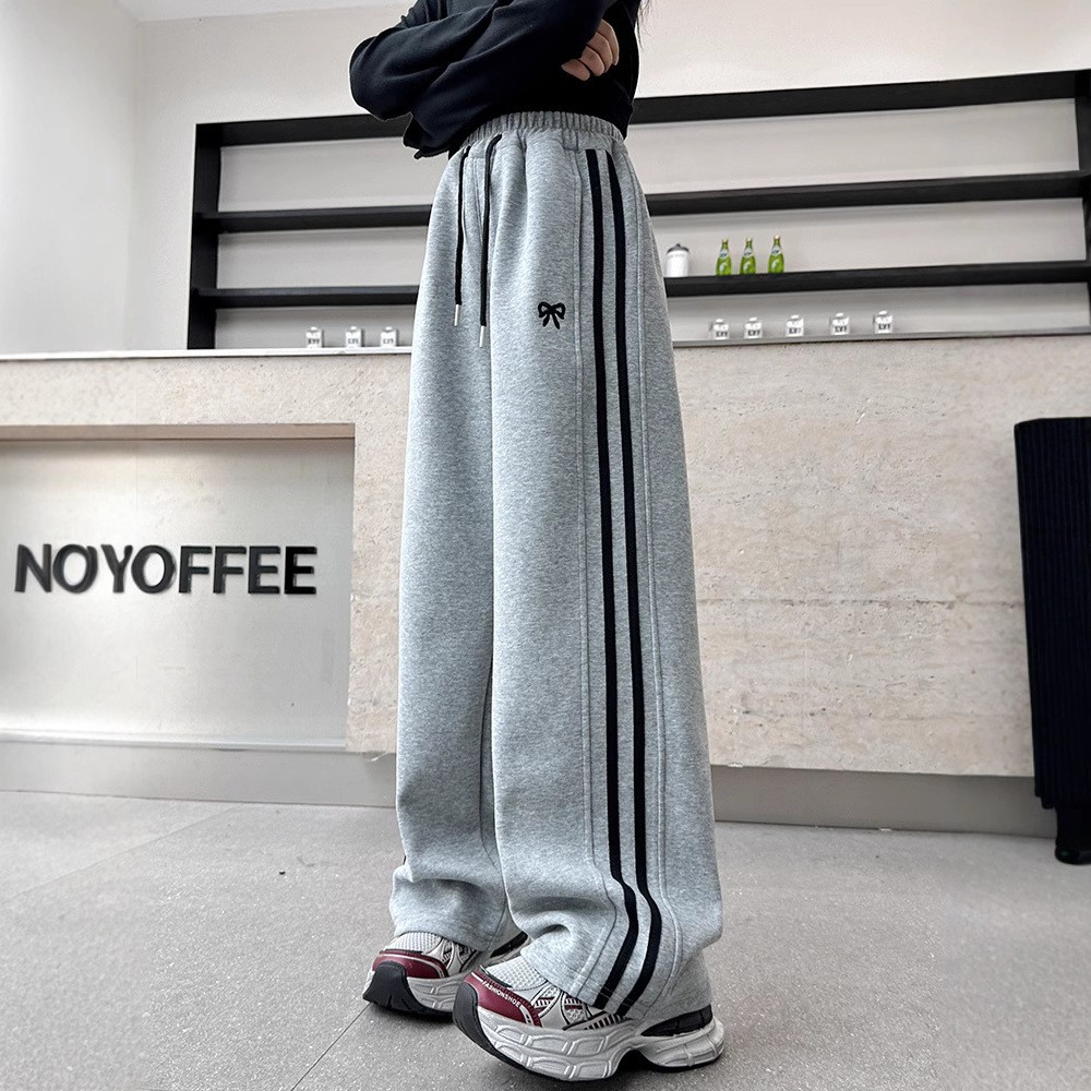 女童裤子加绒冬季2025新款大童冬装长裤儿童冬款加厚休闲运动卫裤