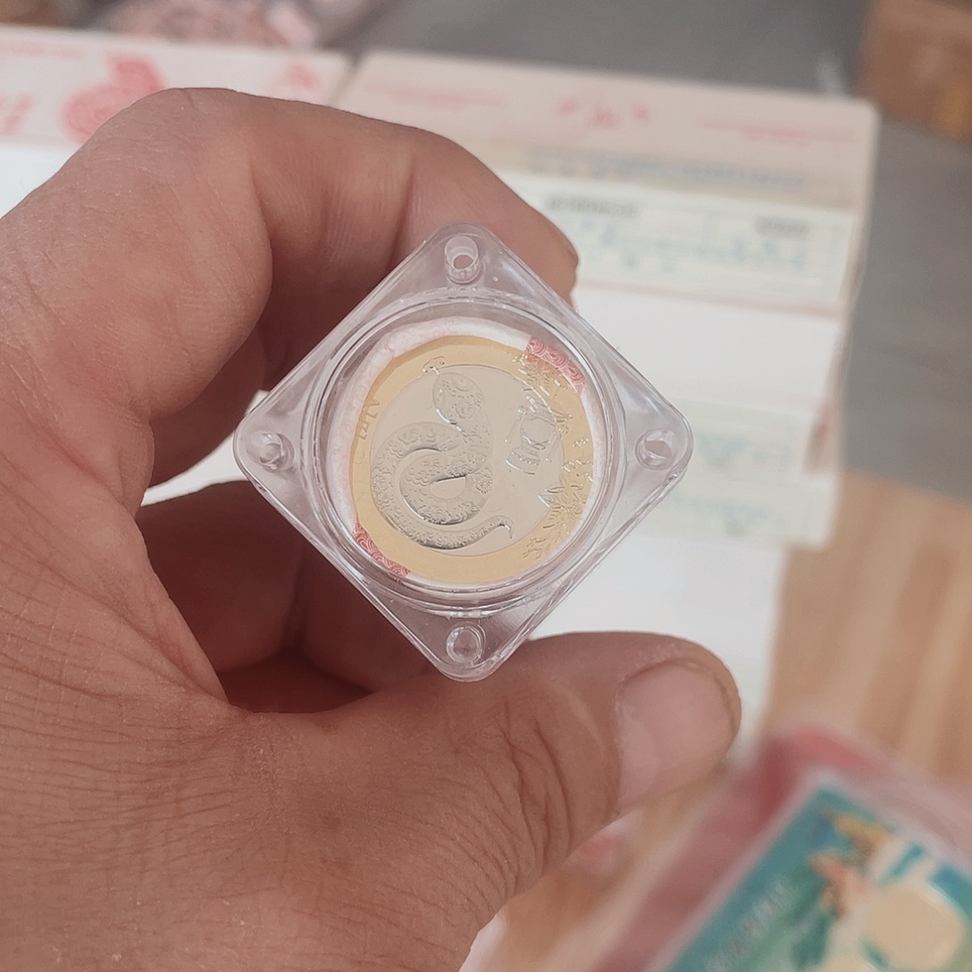 其他普通金属二轮蛇年纪念币整卷20枚方盒包装