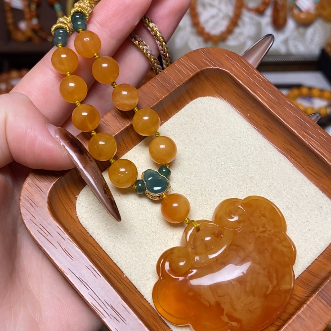 【闪购商品】蜜蜡颈饰未镶嵌项链