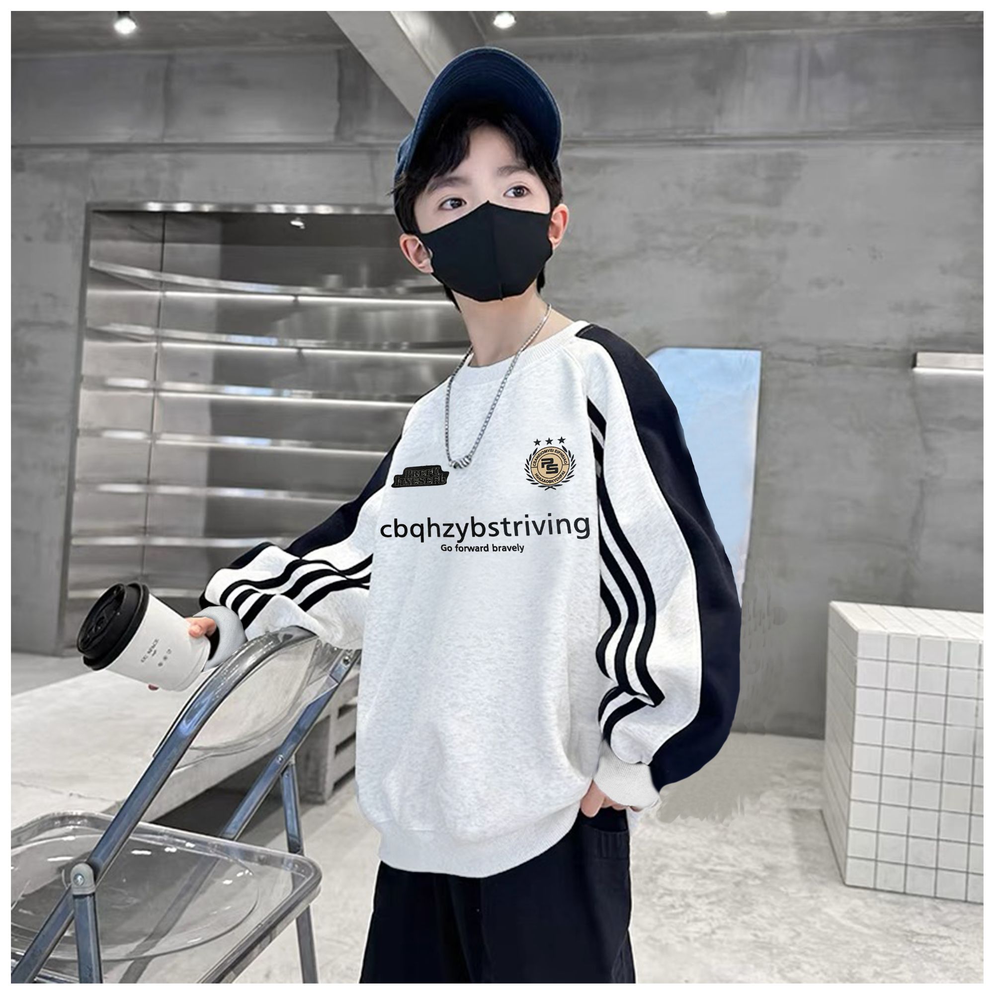 2025春款大童青少年ps标休闲卫衣