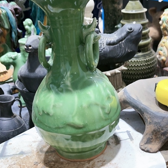 瓦当摆件摆件茶桌茶台陶瓷幸**妖