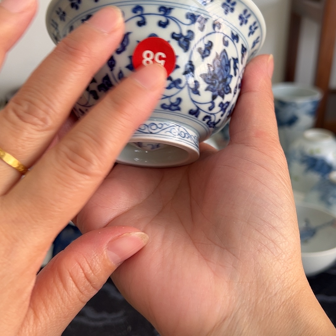 手工手绘青花茶杯