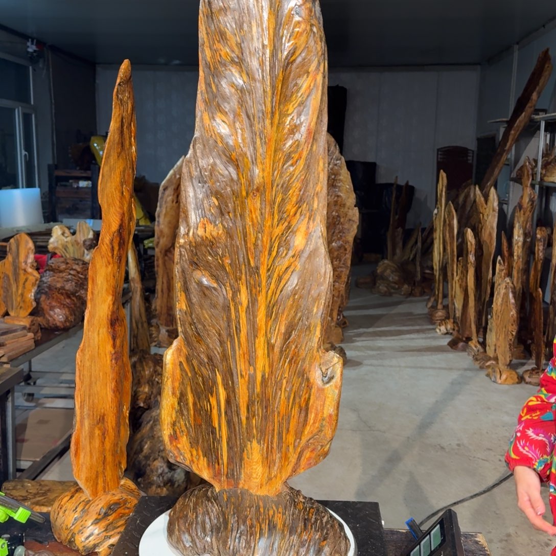 喜***祥木佳友琥珀木摆件14