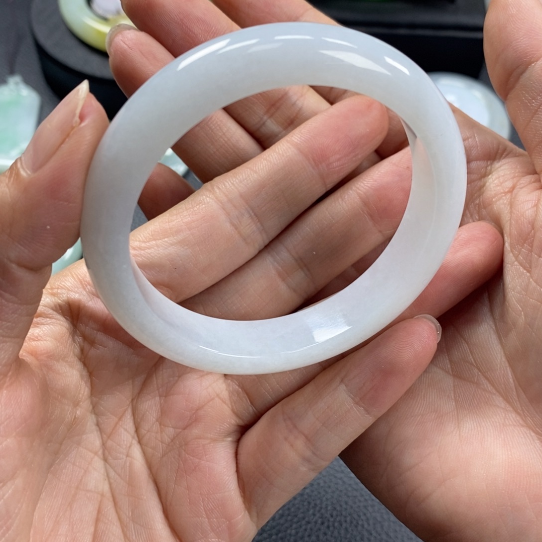 翡翠未镶嵌手镯天然翡翠手镯54.6