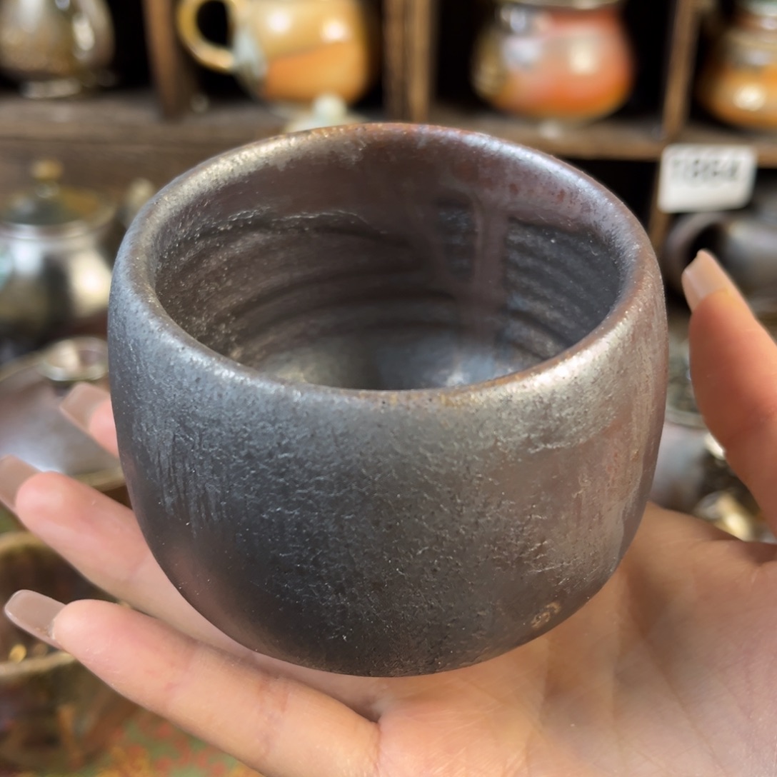 杯柴烧茶器主人杯微瑕
