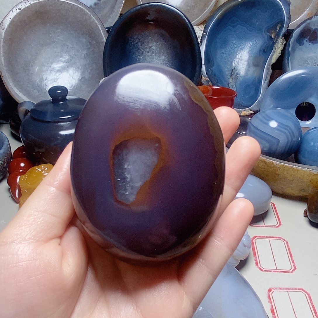 蓝***儿玛瑙/玉髓未镶嵌，