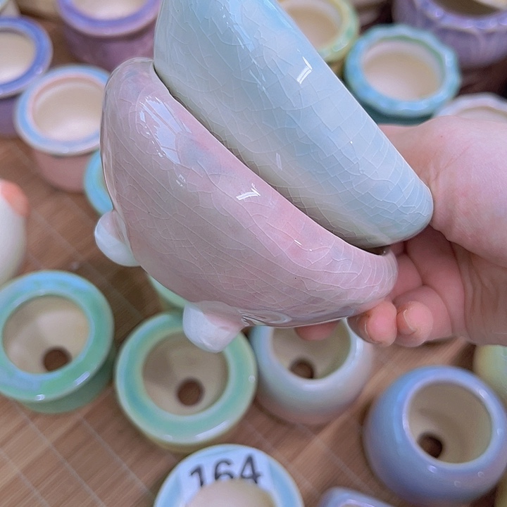 红陶陶瓷花盆当场满12包邮