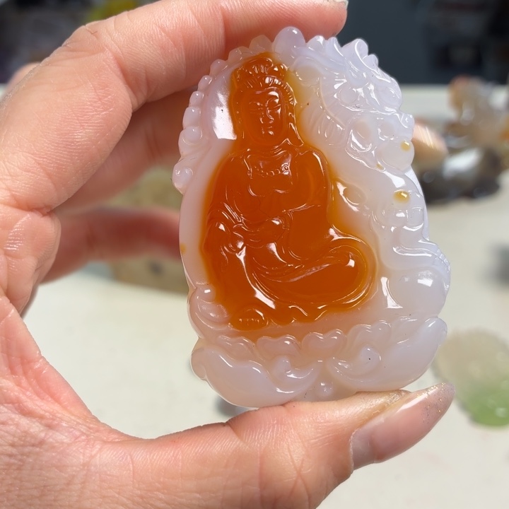 玛瑙/玉髓未镶嵌吊坠(不含链)