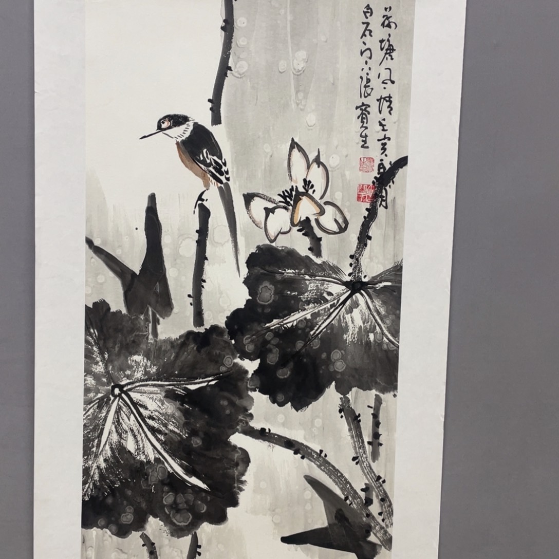 国画艺术家真人手绘