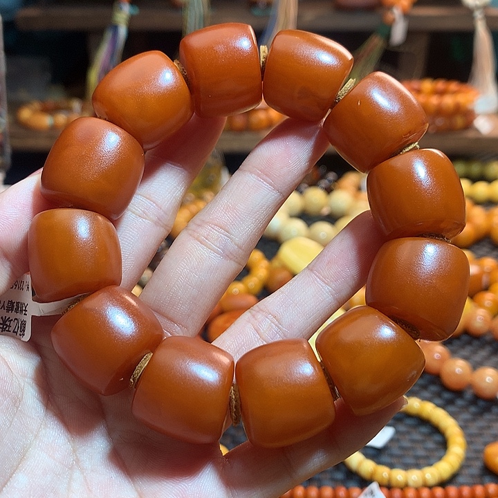 琥珀未镶嵌手串蜜蜡