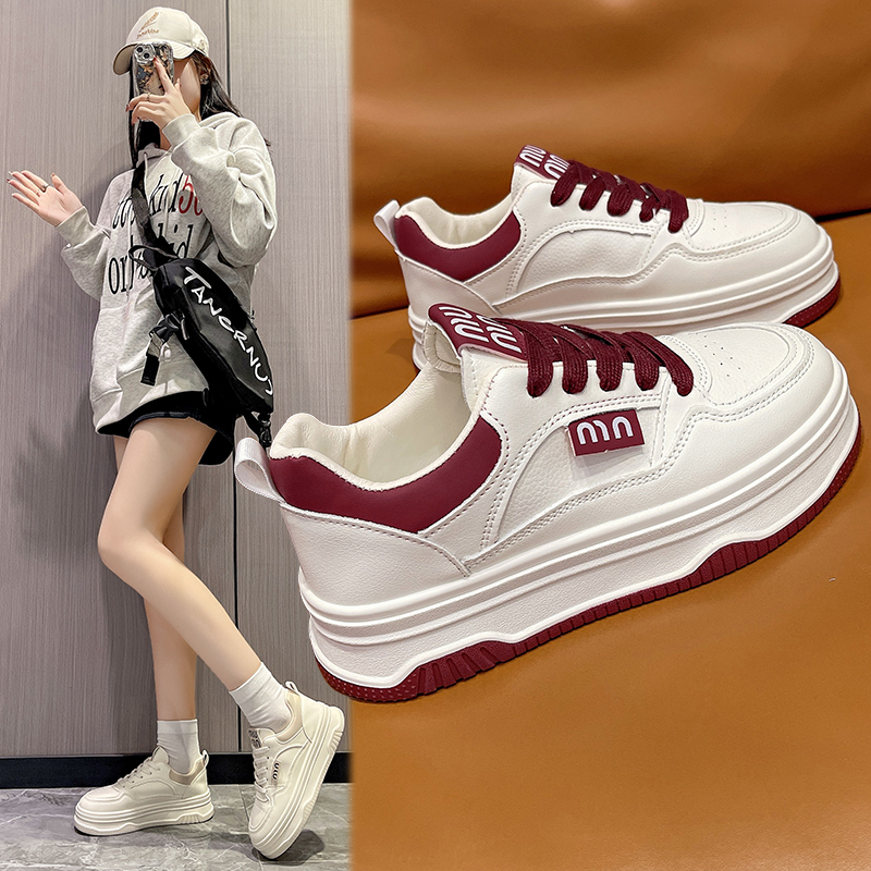 厚底小白鞋女2024年秋季新款百搭学生时尚小板鞋潮流款p5653