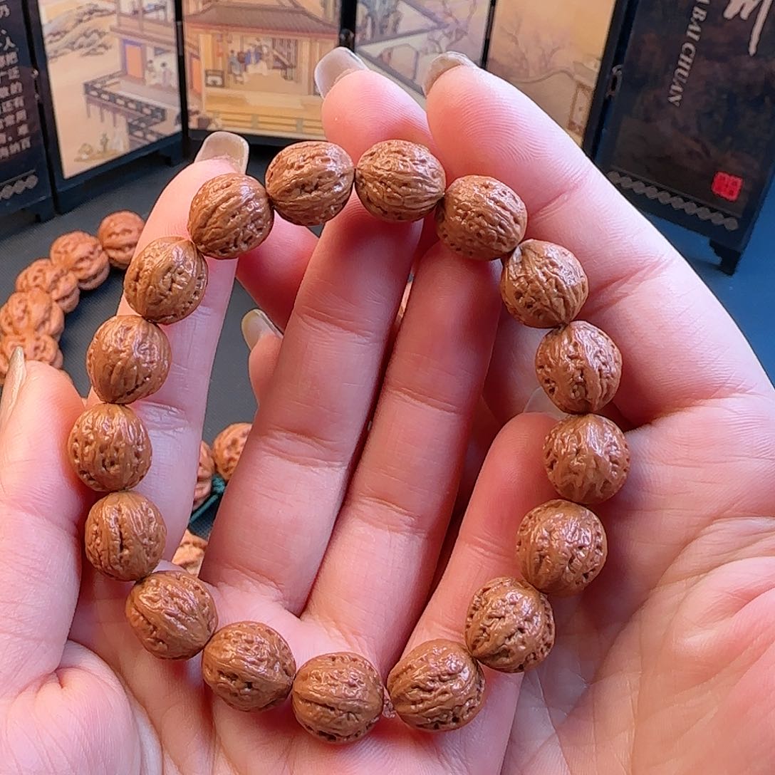 文玩核桃手串粗筋八棱