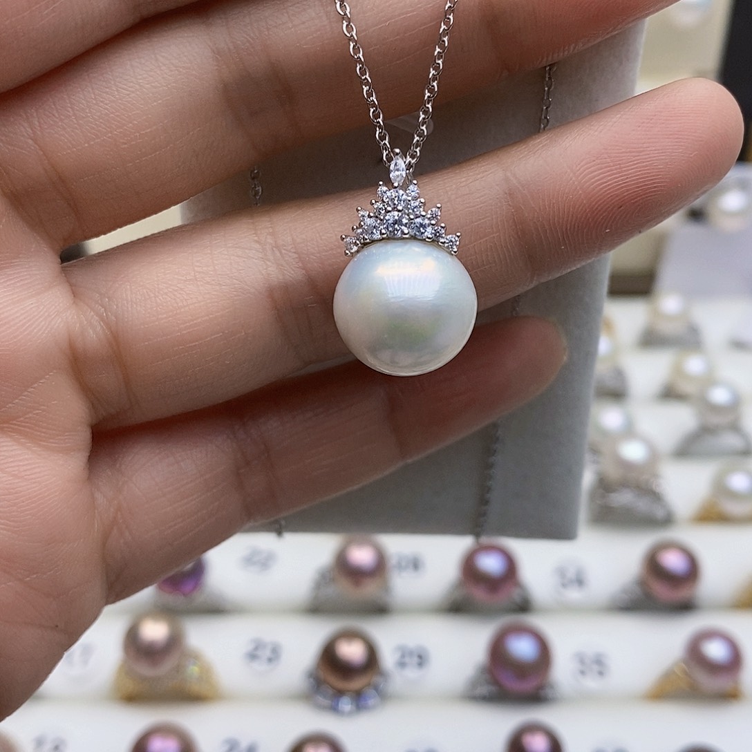 淡水珍珠颈饰银S925镶嵌
