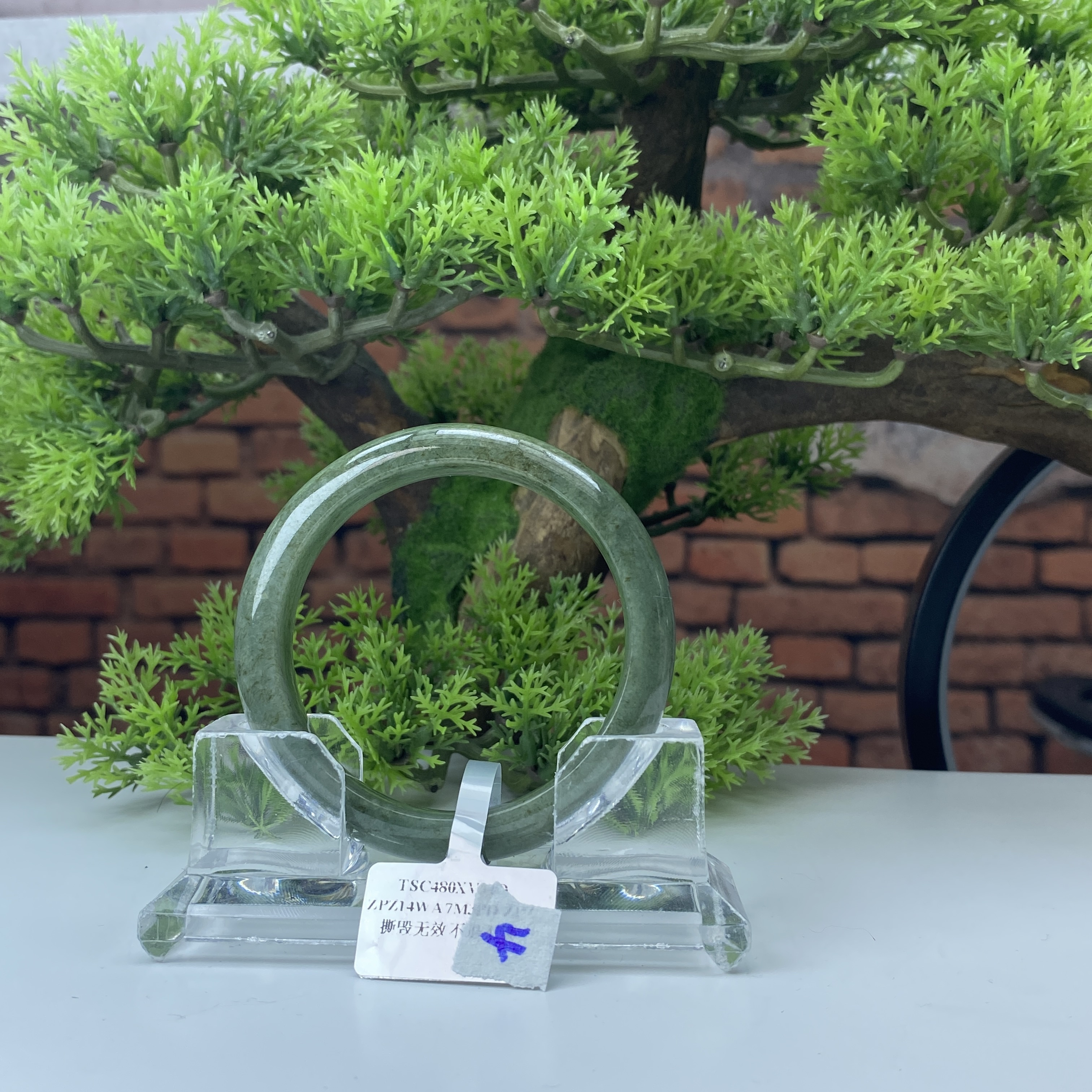 57.2【刀客砍价王】燕子-天然缅甸A货翡翠手镯(微瑕)  B4