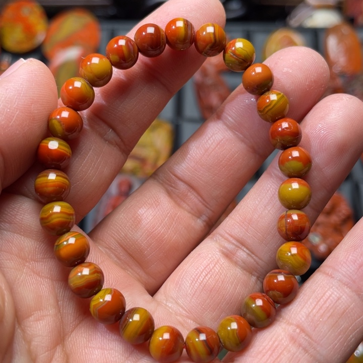 玛瑙/玉髓战国红手链未镶嵌