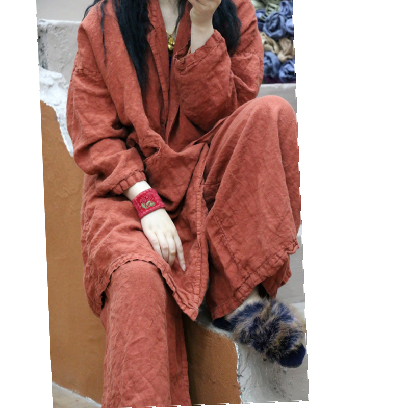 aka1679-12AA秋冬过渡季亚麻厚度廓形西服