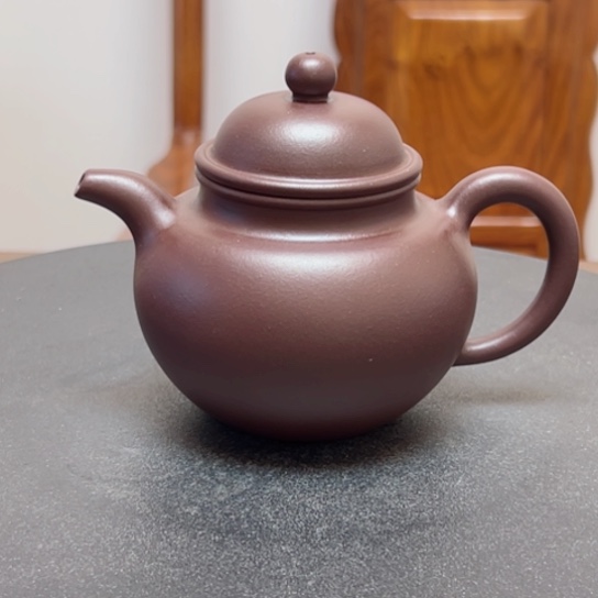 紫砂茶壶本紫泥半手工瑕．