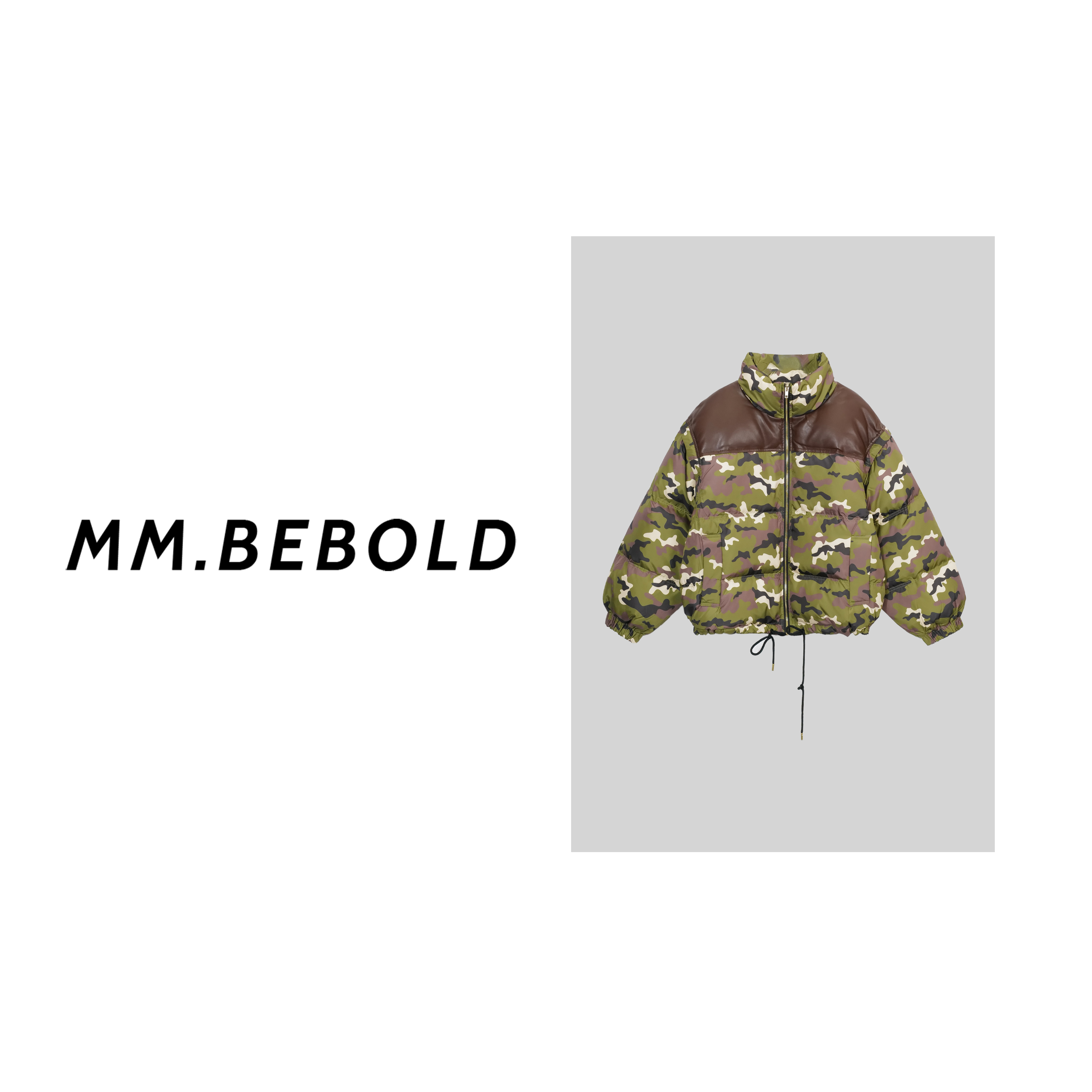 【蓓蓓精选】色彩 90白鹅绒 两穿迷彩羽绒服外套MCF134