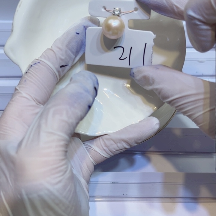 淡水珍珠耳饰银S925镶嵌