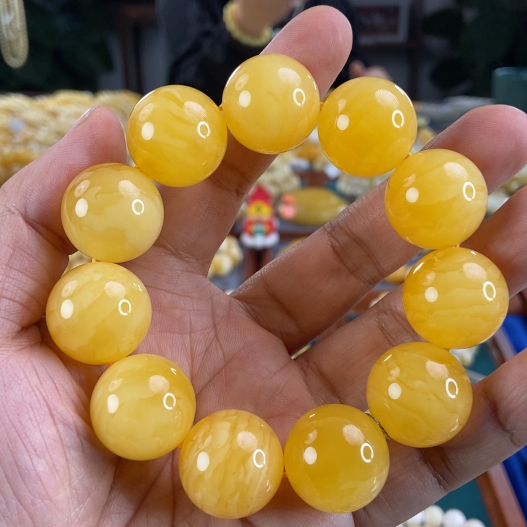 琥珀珠宝奇石未镶嵌21+蜜蜡同料串59.17