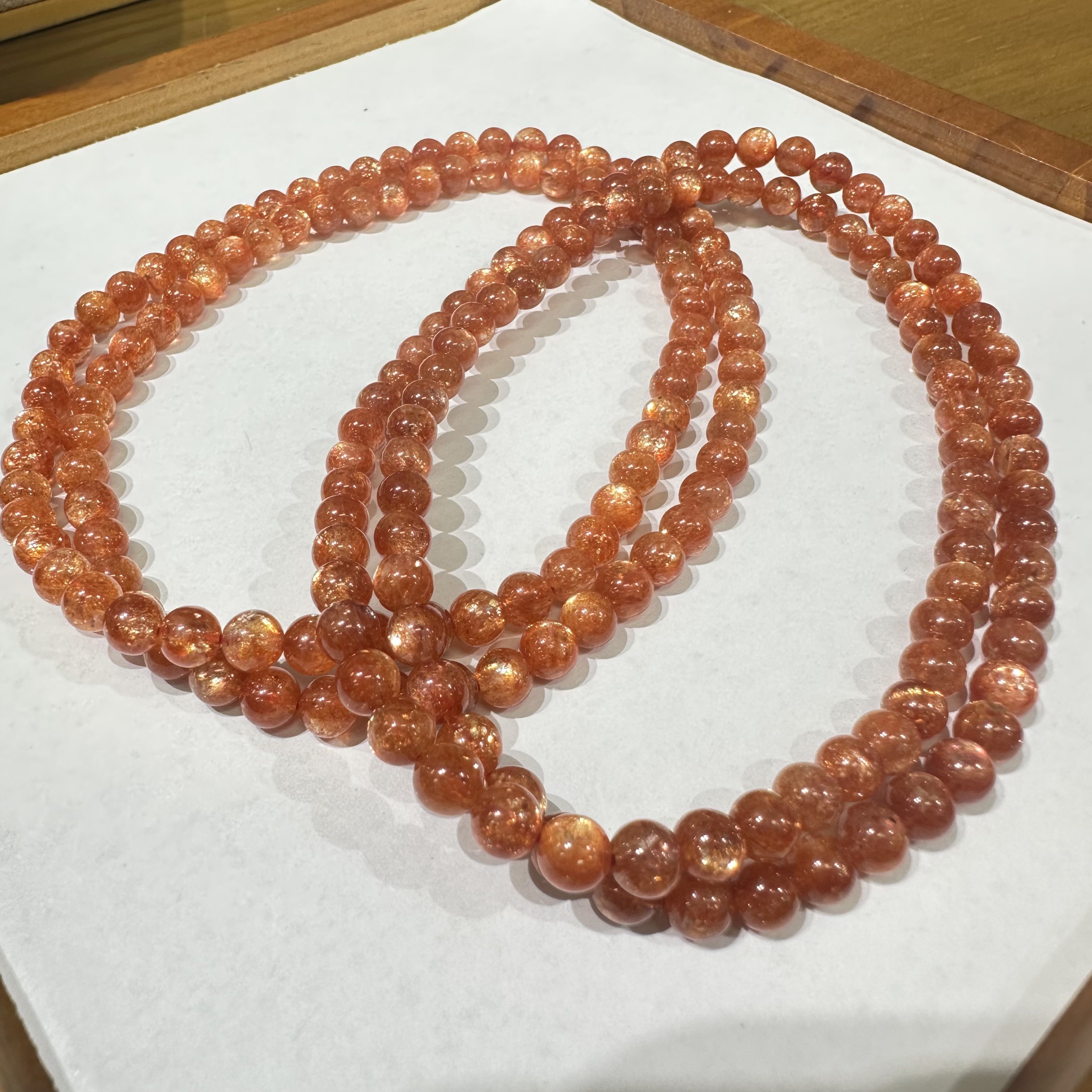 【小宝晶选】天然金太阳三圈手链 多样性发一件 约5mm 370XBXC