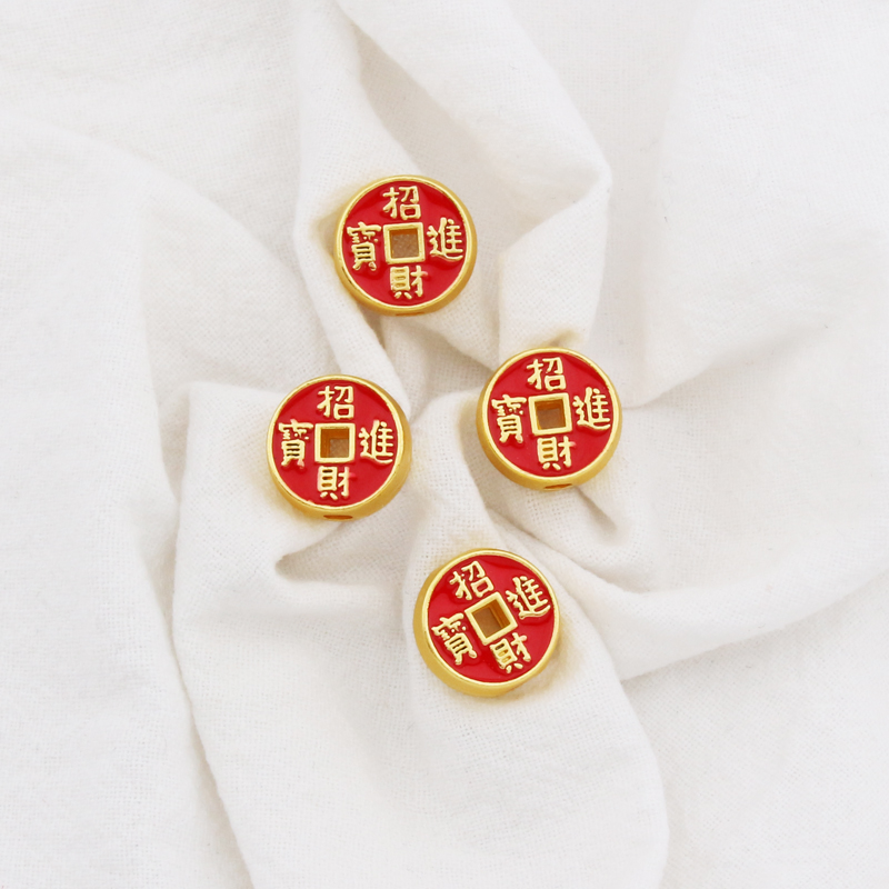 保色滴油福字吊坠混批diy饰品配件项链手工手链小挂件材料批发