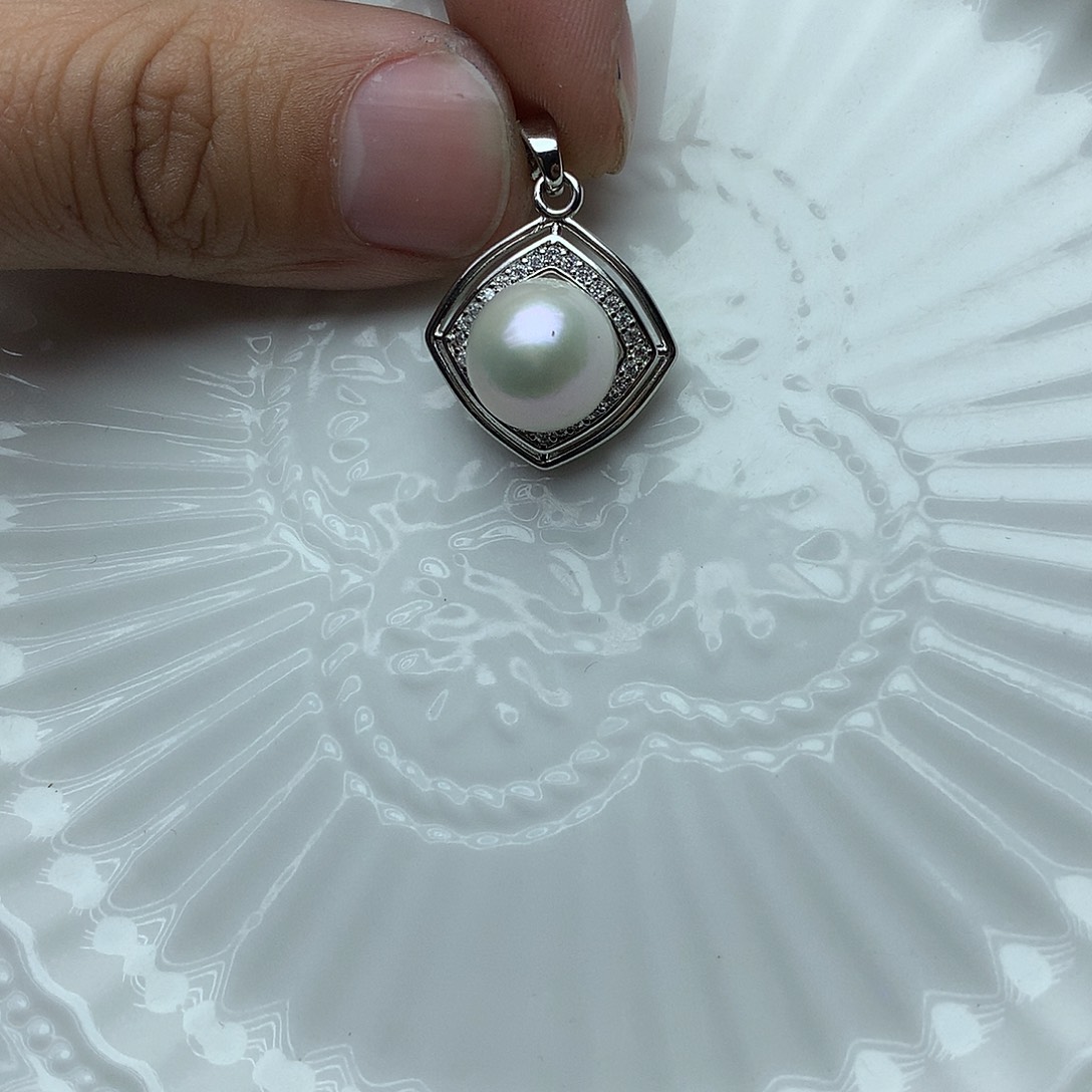 淡水珍珠11-12未镶嵌a3吊坠