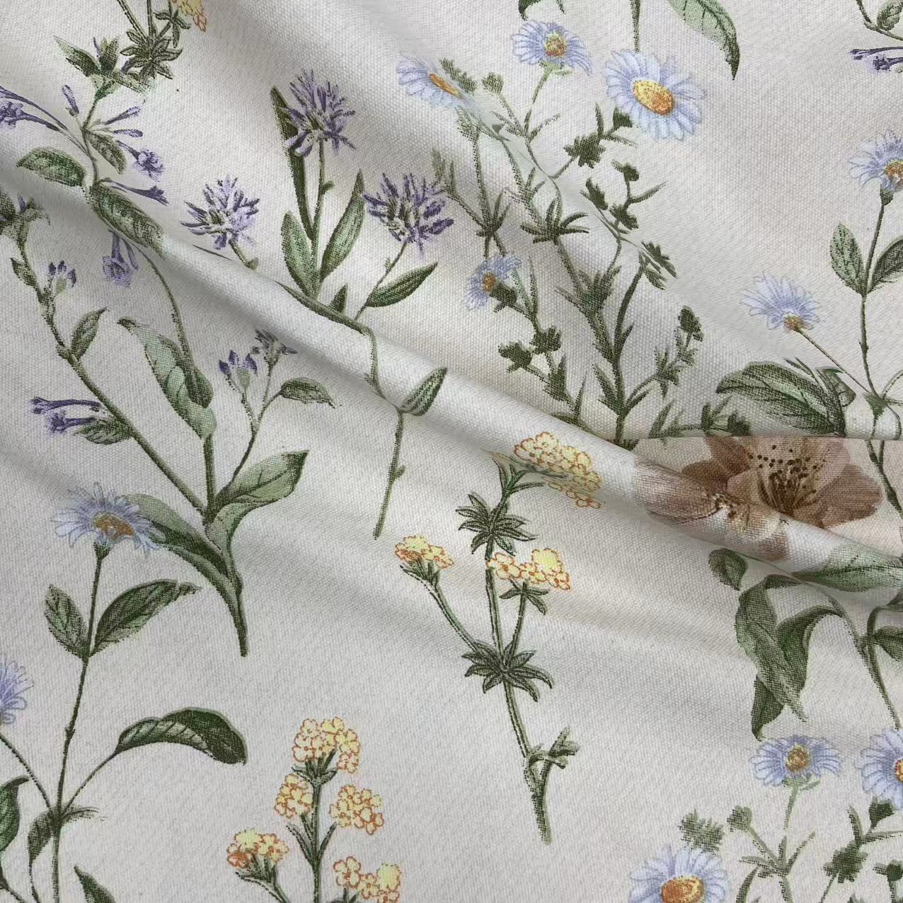 【绒兰】（门幅2.5米）全棉老粗布 床单凉席枕套布料 22号 朵朵大花