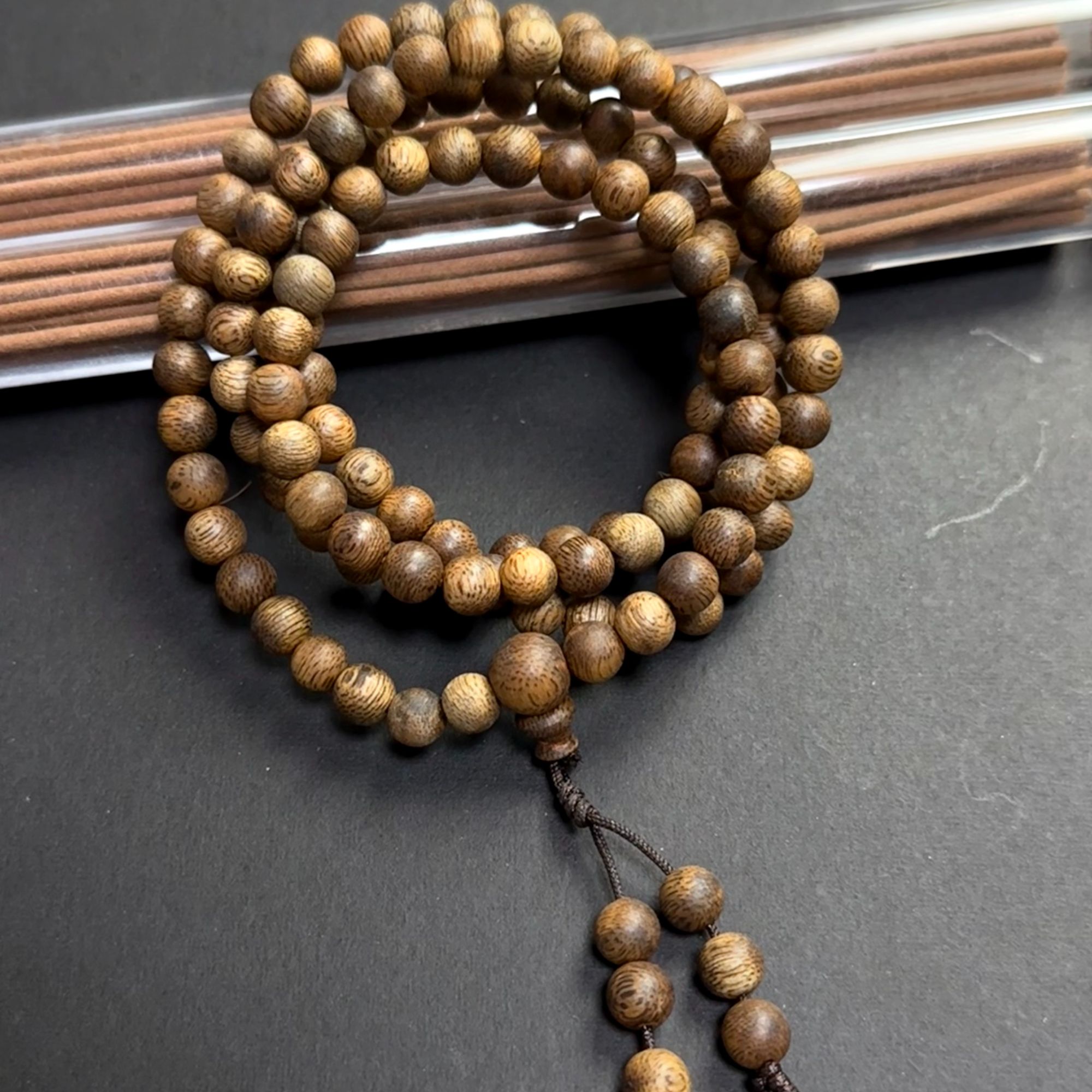 沉香莺歌绿奇楠多圈圆珠6mm手串高品质爆款