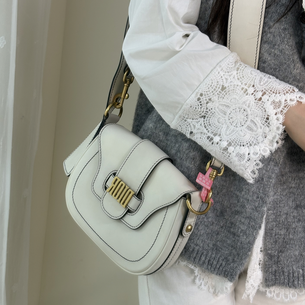 95新 DIOR/迪奥 经典白金单肩斜挎马鞍包