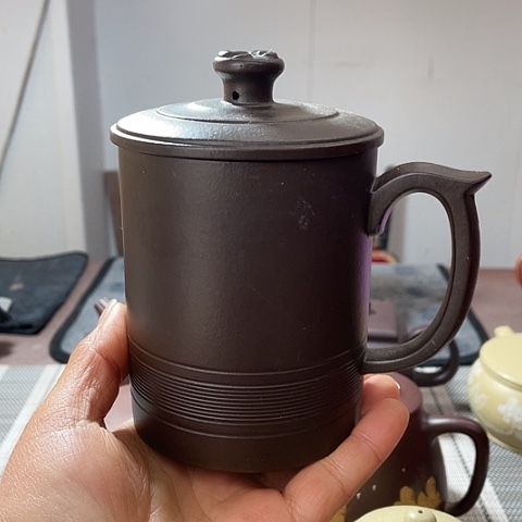 紫砂茶壶原矿老紫泥，380 c c