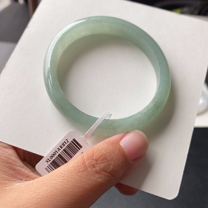 翡翠手镯未镶嵌58号54.2-48.2-9.5-6.7贵妃