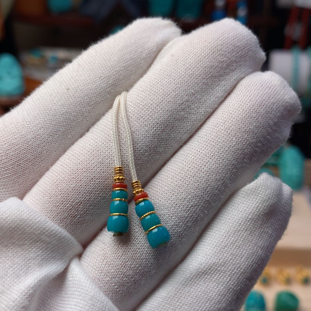 绿松石珠宝奇石未镶嵌弟子珠