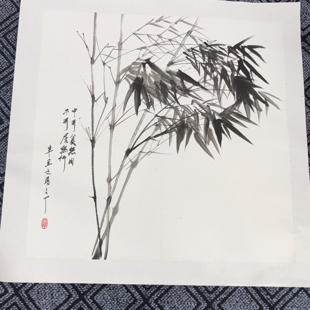 国画三丁老师四尺斗方花鸟旭