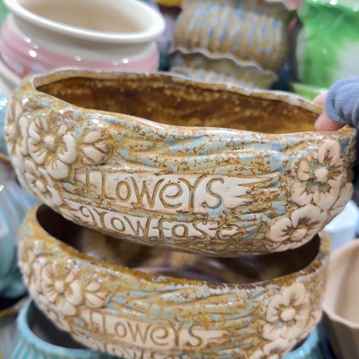 凑9快包邮，有孔，陶瓷花盆