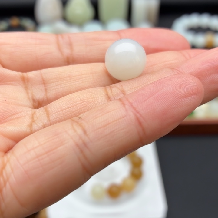 澄***蓝和田玉未镶嵌颈饰卡12