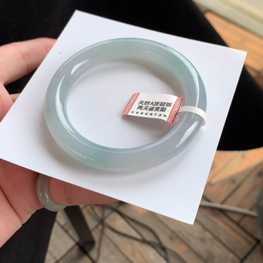 翡翠未镶嵌手镯67号53.5