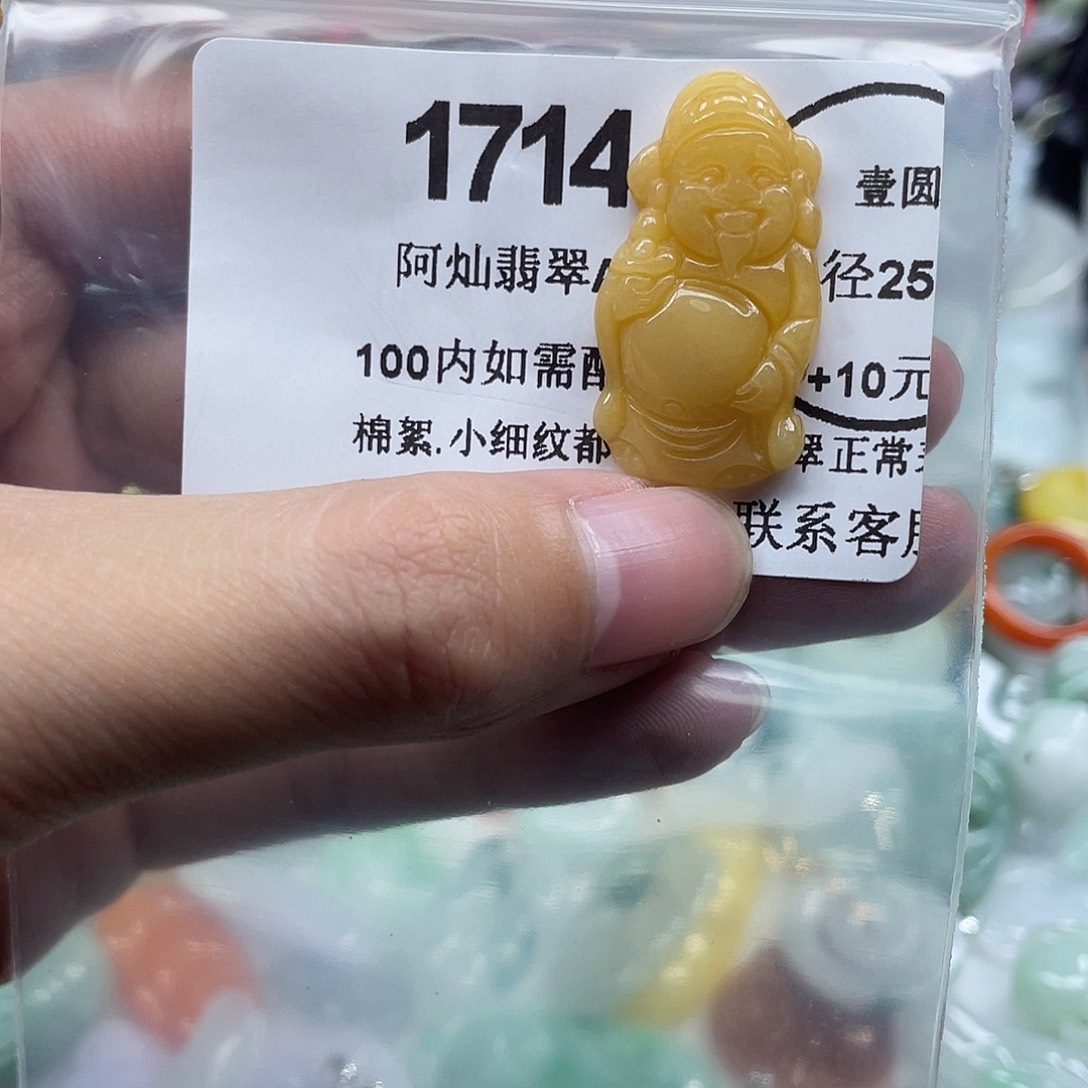 翡翠未镶嵌吊坠(赠链)