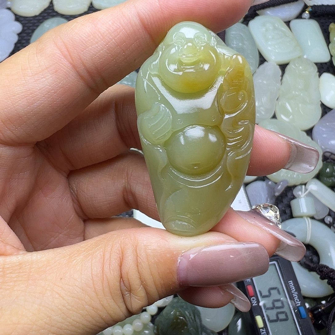 和田玉未镶嵌吊坠(不含链)