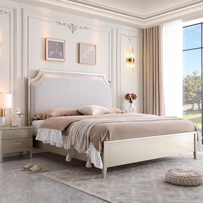 美式轻奢实木床软包床现代简约巴黎仲夏美克床1.8米x2米主卧大床