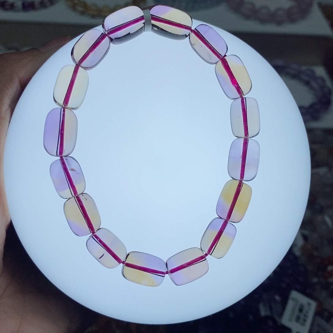 水晶手链未镶嵌巴西紫黄随行9