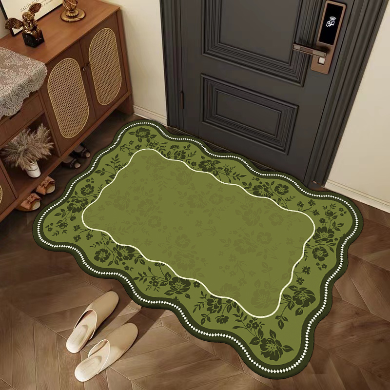 入户门垫硅藻泥厨房地垫卧室床边地毯防滑加厚耐磨吸水易打理