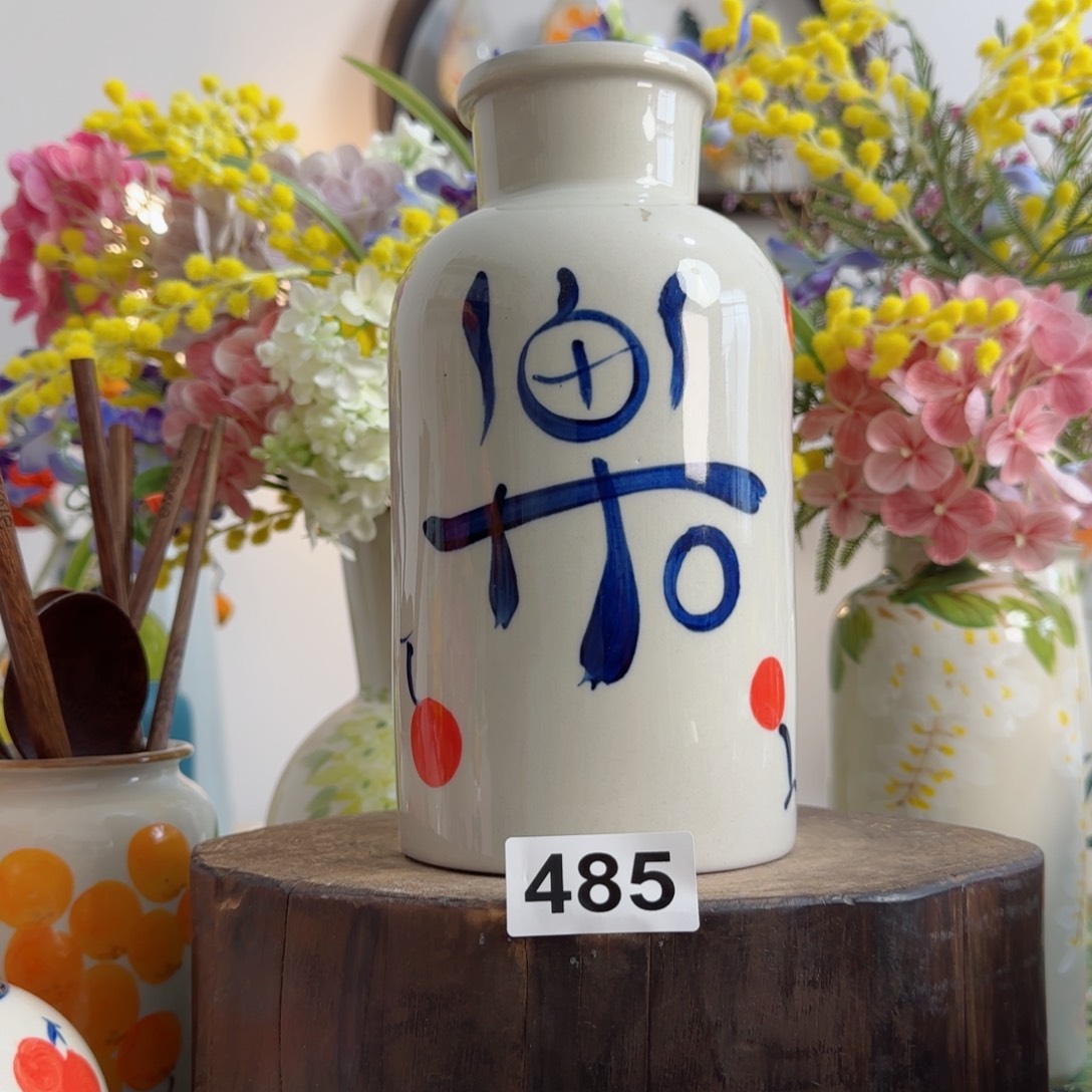 摆件景德镇陶瓷手绘小花瓶摆件